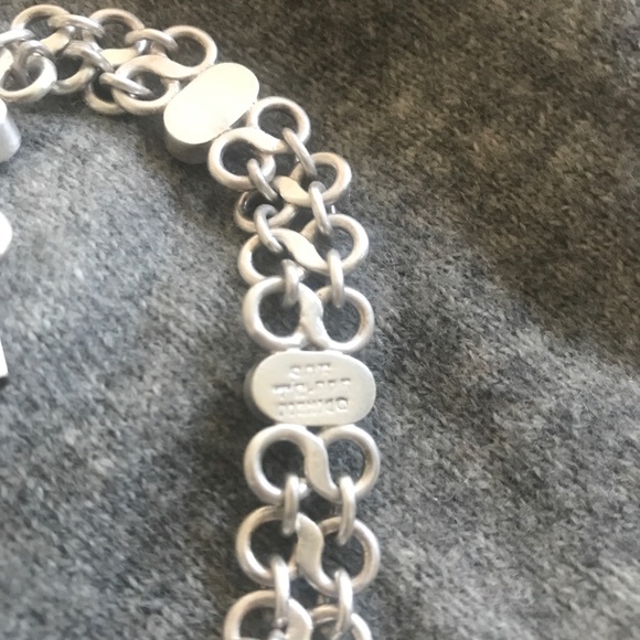 Lapis Lazuli Sterling Silver Infinity Link Bracelet. - Picture 3 of 3